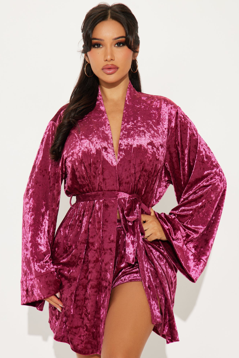 Lana Velours Luxe Ensemble - Wine