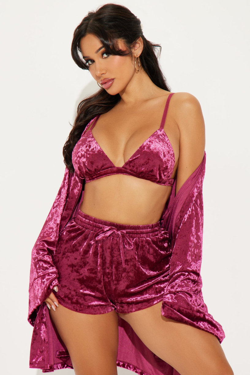 Lana Velours Luxe Ensemble - Wine