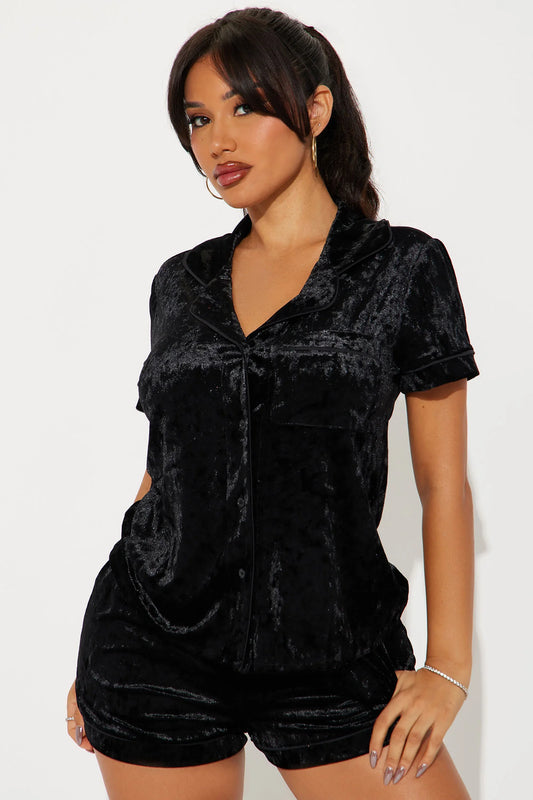 Lana Velours Luxe Ensemble Noir