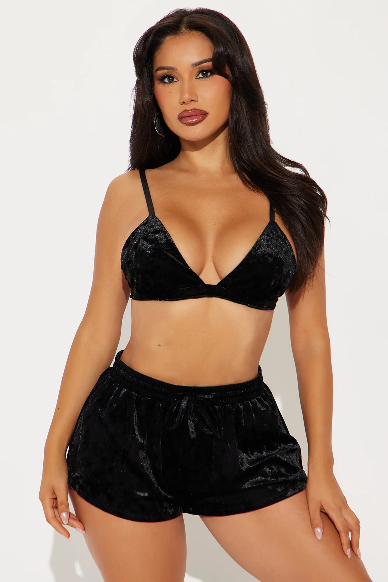 Lana Velours Luxe Ensemble - Noir