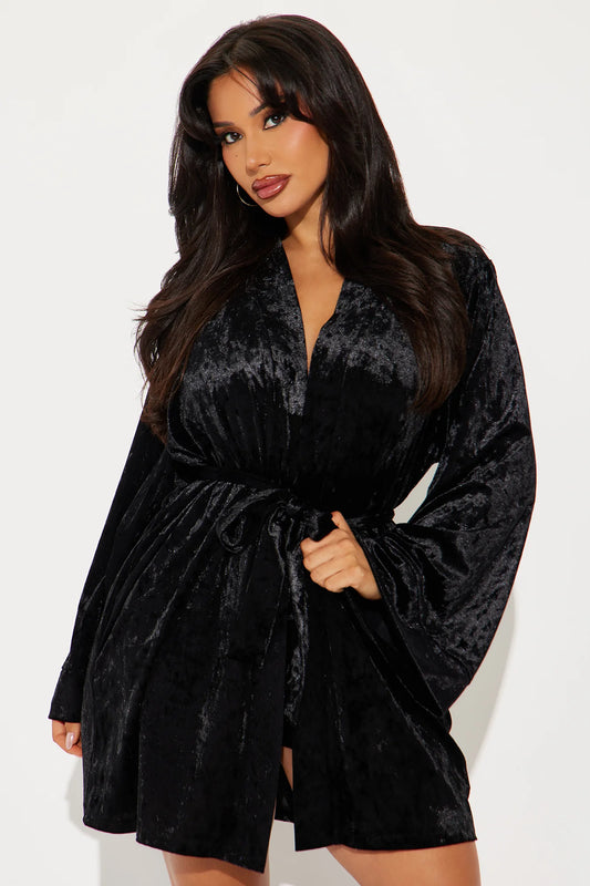 Lana Velours Luxe Ensemble - Noir